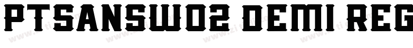 PTSansW02 Demi Regul字体转换